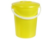 Ведро пластмассовое евро пищевое с крышкой, 8л (желтый цвет)