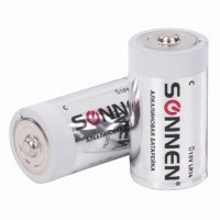 Батарейки SONNEN Alkaline, С (LR14, 14А), алкалиновые, комплект 2шт., блистер, 451090 
