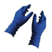 Перчатки латекс. повышенной прочности High Risk р.М (синие) 25 пар/уп