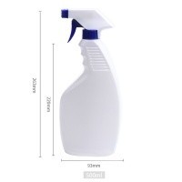 Бутылка пустая пластиковая с триггером, для клининга, 500мл (белая, пнд)