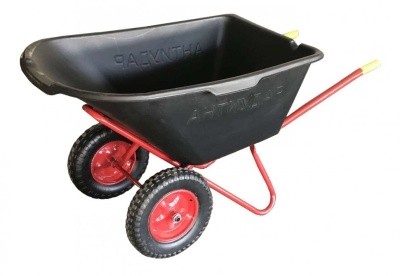 Тачка строит. "Антиудар", г/п-220кг, V-110л, 2-х колесная (пневмо, полимер. корыто) Тачка строит. "Антиудар", г/п-220кг, V-110л, 2-х колесная (пневмо, полимер. корыто)