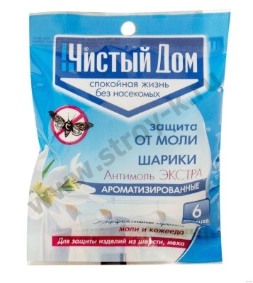 Шарики от моли "Антимоль экстра", 40г Чистый дом (пакет) Шарики от моли "Антимоль экстра", 40г Чистый дом (пакет)