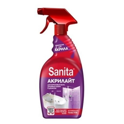 Средство АКРИЛАЙТ для удаления известк. налета, 500мл САНИТА (SANITA) спрей