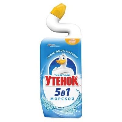 Гель для уборки туалета, 500мл ТУАЛЕТНЫЙ УТЁНОК "Морской" 