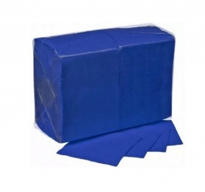 Салфетки бумажные стол., сервир., 2 слоя, 24х24см (250шт/упак) СИНИЕ 