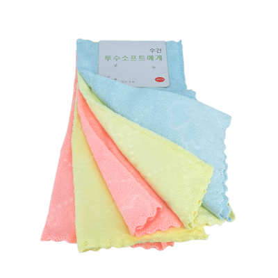 Набор салфеток из микрофибры, с узором, 25х25см OLS-HA-33 (5шт/уп) 