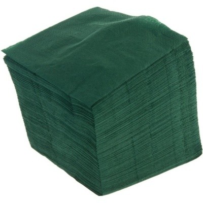 Салфетки бумажные стол., сервир., 2 слоя, 24х24см (250шт/упак) ЗЕЛЕНЫЕ