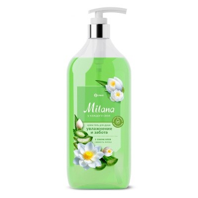 Гель для душа Milana, 750мл GRASS ("Свежесть лотоса" с соком алоэ)