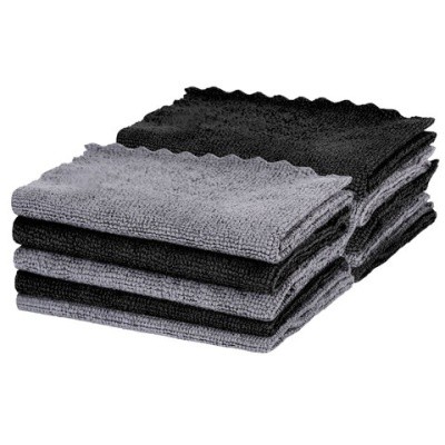 Набор салфеток микрофибра 30х30см, GRAY&BLACK (10шт/набор), 180г/м2, LAIMA HOME 700610