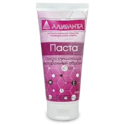 Паста чист. для рук, 200мл "Алиранта"