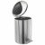 Ведро для мусора с педалью, кольцо под мешок, нерж. сталь, хром, 10л ТИТАН 607726