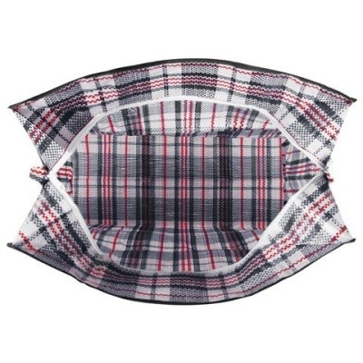 Сумка-баул хозяйств., полипропилен, 60х45х25см, 68 литров, черно-красная, 150г/м2, ЛЮБАША, 604700