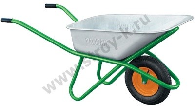 Тачка строит., г/п-200кг, V-110л, 1-колесная (пневмо, оцинк. корыто) Тачка строит., г/п-200кг, V-110л, 1-колесная (пневмо, оцинк. корыто)