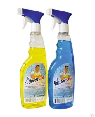 Средство для мытья стекла, 500мл (Чапаевск) Чистоделофф, триггер упак. 20шт 