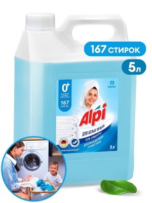 Гель-концентрат для стирки ALPI White gel, 5л GRASS 125187 (для белых вещей) 