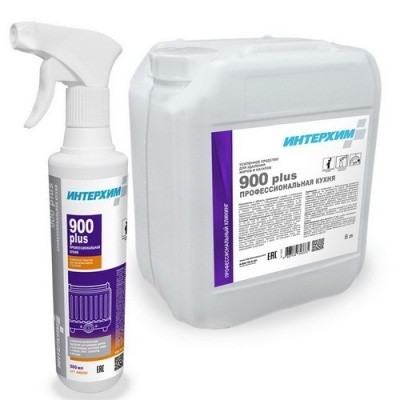 Средство для удаления жиров, нагаров ИНТЕРХИМ 900 PLUS ПРОФЕСС. КУХНЯ, 500мл (спрей)