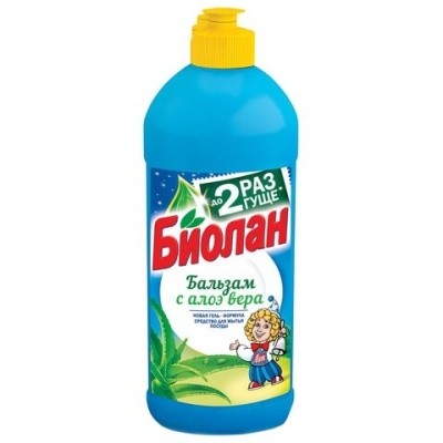 Средство для мытья посуды, 450г БИОЛАН (в ассорт.)