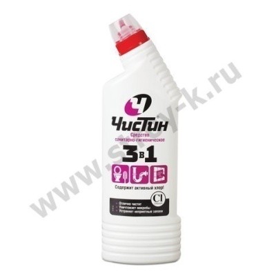 Средство для уборки туалета, ЧИСТИН 3-в-1, 750г (с активным хлором)