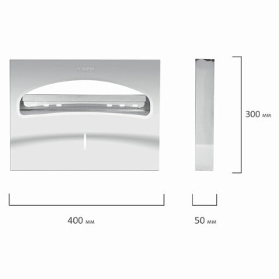 Диспенсер для покрытий на унитаз, 1/2 слож., нерж.сталь, LAIMA PROFESSIONAL INOX 605703 (зеркальный)