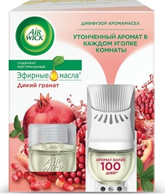 Диффузор аромамасел в комплекте со сменным флаконом "Дикий гранат", 19мл AIRWICK Диффузор аромамасел в комплекте со сменным флаконом "Дикий гранат", 19мл AIRWICK