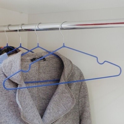 Вешалки-плечики, р.48-50, синий, металл/пвх, BRABIX 601166 (10шт/комплект)