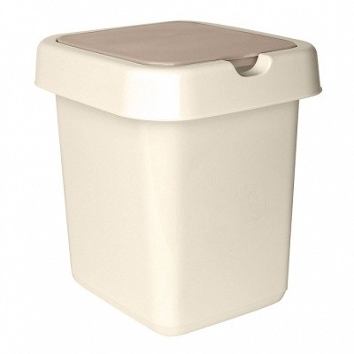 Контейнер для мусора пластик. "Tule", 14л (бежевый)  Контейнер для мусора пластик. "Tule", 14л (бежевый)