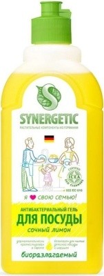 Средство для посуды ЛИМОН, 1л SYNERGETIC  Средство для посуды ЛИМОН, 1л SYNERGETIC