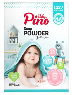 Порошок мыльный, автомат. для стирки, 400г Baby Pino (детский)