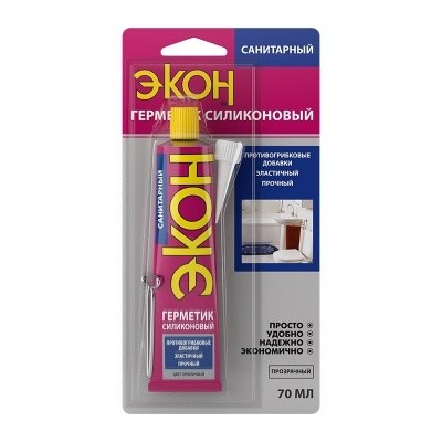 ХЕНКЕЛЬ Герметик силикон. ЭКОН, 70мл (санитарный, прозрачный) 3002429