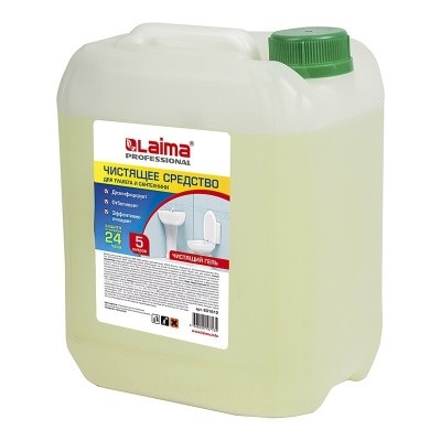 Гель чистящий с отбел., дезинф. эффектом для сантехники, 5л Лайма 602302