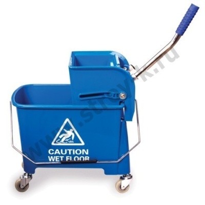 Ведро с колесами для уборки, 20л, с отжимом (синее), H0110 Китай 