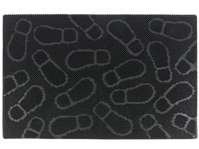 Коврик резиновый "Следы" 600х900мм чёрный