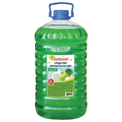 Средство для мытья посуды, 5л Любаша (лимон; яблоко) ПЭТ, 604781,604782