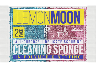 Губка для посуды в оплётке из полиэфира, (2шт/уп) LEMON MOON L101M