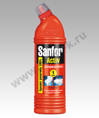 Гель чистящий "Антиржавчина", 750г САНФОР АКТИВ (красный)