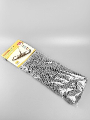 Моп микрофибра "вермишель" 110г, 10х40см OLS-DM-111 (инд. упак.)