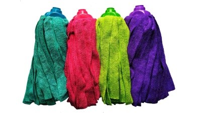 Насадка-моп М4 MEGA, для швабры, ленточная микрофибра, еврорезьба, 200г POLID (Польша)