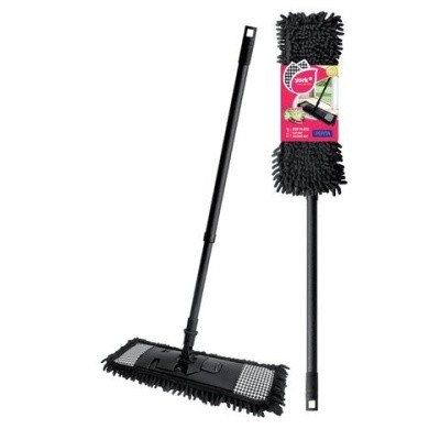 Швабра с флаундером 40см, моп "вермишель", телеск. черенок, YORK "Pepita" 81302/608417