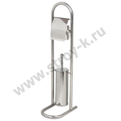 Держатель для туал. бумаги и ерша, напольный, нерж. сталь, зеркальный, ЛАЙМА 601619