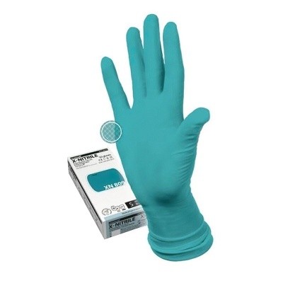 Перчатки нитриловые MANUAL XN809 р.M (бирюзовые) 25 пар/уп