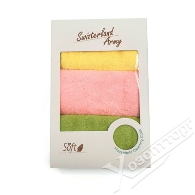 Набор салфеток из микрофибры, 30х30см, в подарочной коробке OLS-354-7 (3шт/уп)