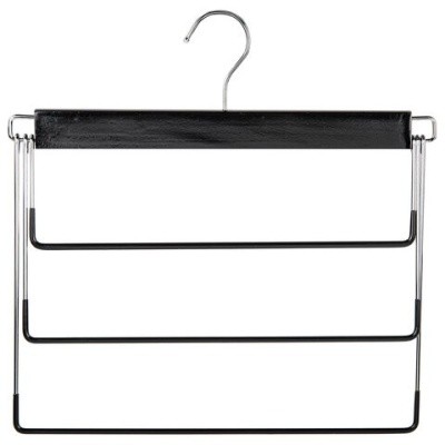 Вешалка-плечики качели 3 секции, металл., ПВХ-покрытие, BRABIX, 607473 (для юбок и брюк) 