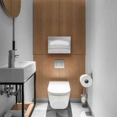 Диспенсер для покрытий на унитаз, 1/2 слож., нерж.сталь, LAIMA PROFESSIONAL INOX 605703 (зеркальный)