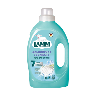 Средство-гель для стирки АЛЬПИЙСКАЯ СВЕЖЕСТЬ, 1.3л LAMM 802707