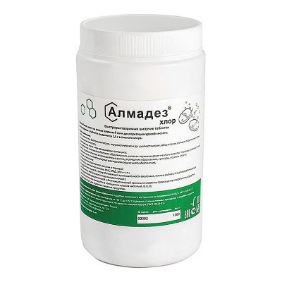 Средство дезинф. хлорные таблетки, 1кг АЛМАДЕЗ-ХЛОР (300шт./банка) 606462