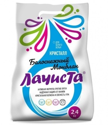 Порошок стир. автомат Белоснежный Монблан, 2.4кг LA CHISTA (для белого)