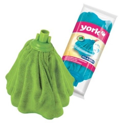 Насадка-моп "юбочка" из микрофибры для швабры, еврорезьба, YORK 077060, 608394