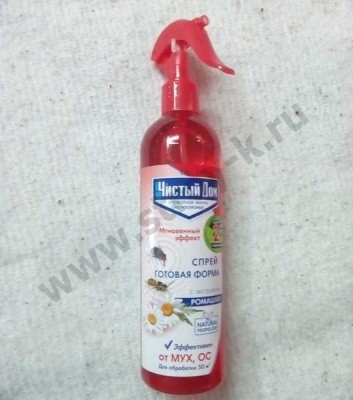 Средство от насекомых с экстрактом ромашки, 400мл Чистый Дом (жидкое, спрей)