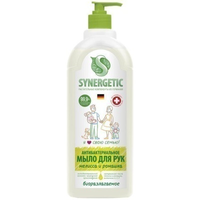 Мыло жидкое антибакт., МЕЛИССА И РОМАШКА, 1л SYNERGETIC
