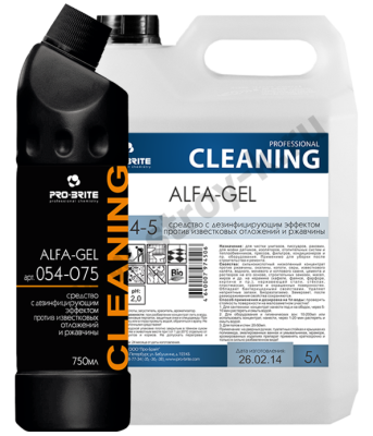 Средство конц. удаление ржавчины, извест. отложений ALFA-GEL, 5л Pro-Brite 054-5